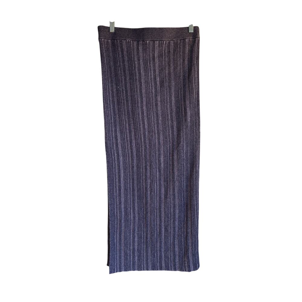 MISA Los Angeles Maxi Sweater Skirt, Purple , M